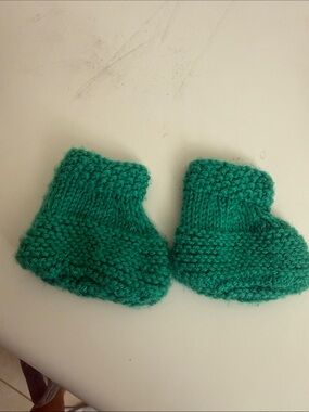 Handmade Green Baby Booties - Kids Accessories
